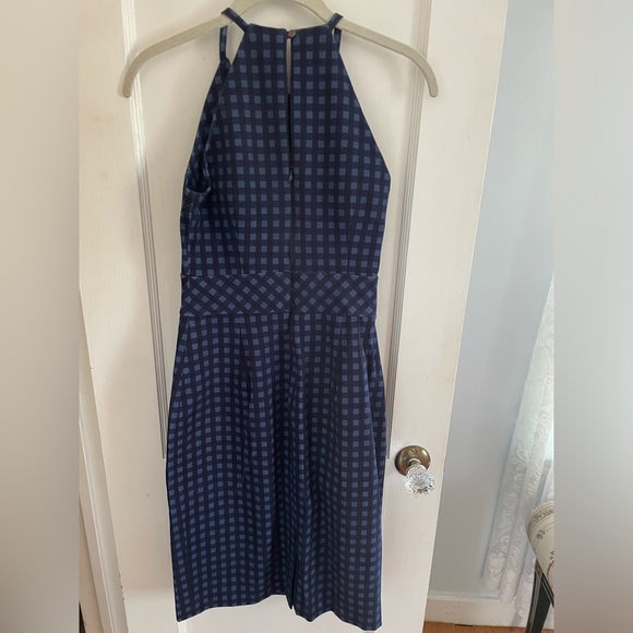 Banana Republic blue check halter sleeveless dress brand new with tags NWT - Picture 4 of 7